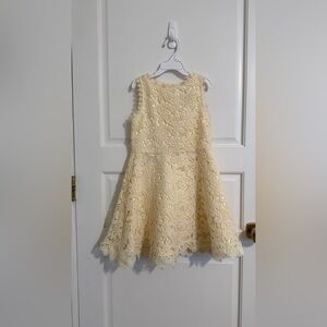 Rare Editions Cream Lace Kids Dress